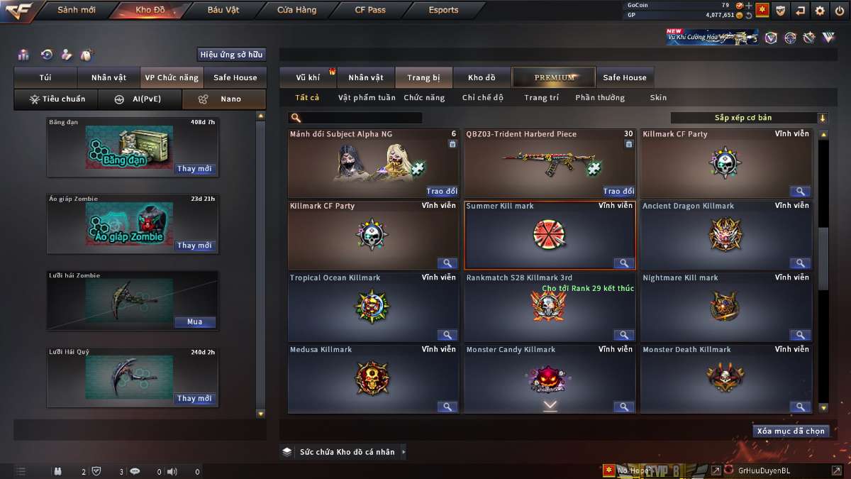 shop acc cf uy tin gia re